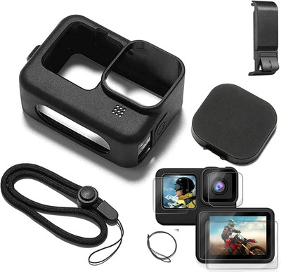 Accessories Kit Protective Soft Silicone Case for Gopro Hero 12/11/10/9 Black