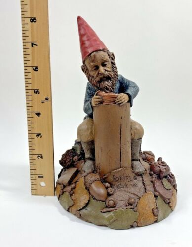 VTG Tom Clark Signed Gnome Potter Making Clay Pot #2039 Edition #86 - Picture 4 of 8
