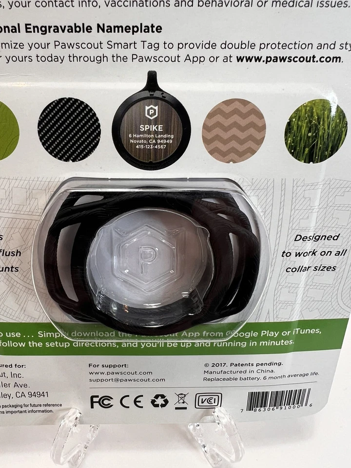 Pawscout The Smarter Pet Tag Community Pet Finder & Alerts Bluetooth Black NEW - Image 4 of 4