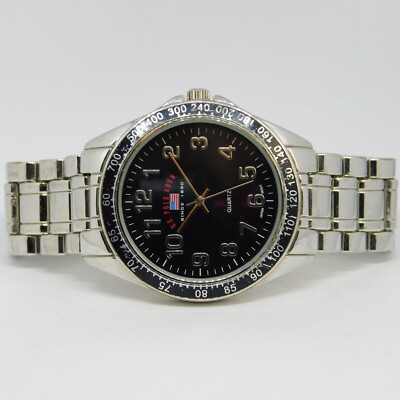U.S. POLO ASSN. US2094 Silver Tone Quartz Men's Watch Sz. 7 3/4'' New Battery