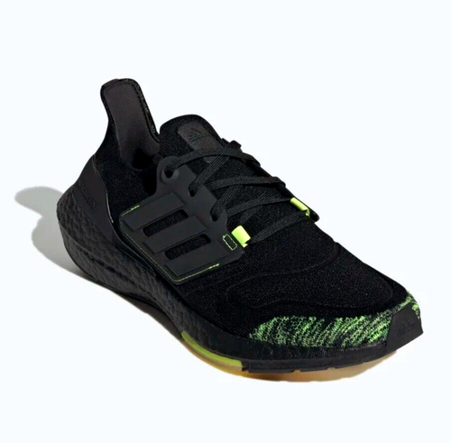 ADIDAS ULTRABOOST 22 BLACK/SOLAR YELLOWE SIZE 12.5 BRAND NEW (GX5915) - Picture 3 of 7