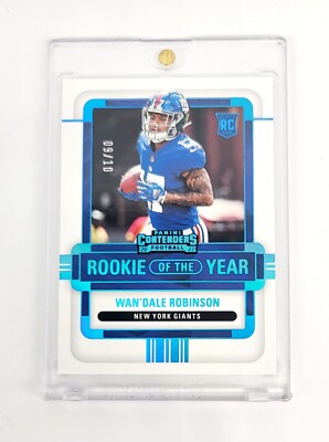 MINT #/10 RC BLUE HOLO FOIL 2022 Contenders Wan'Dale Robinson ROOKIE OF THE YEAR