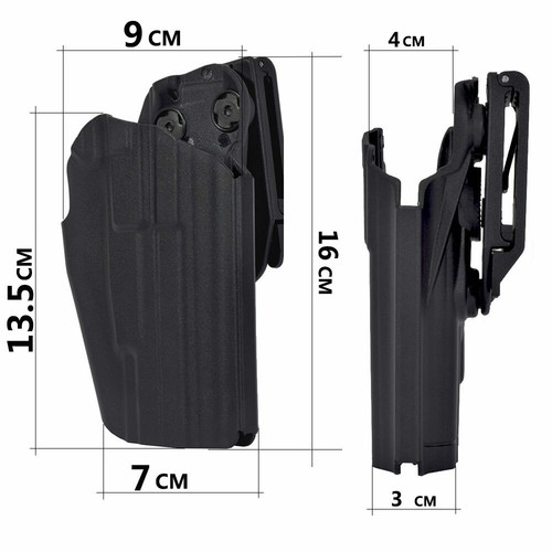 Tactical Univisal Pistol Handgun 579 Grip Lock Right Hand Gun Holster Belt Clip - Picture 8 of 12