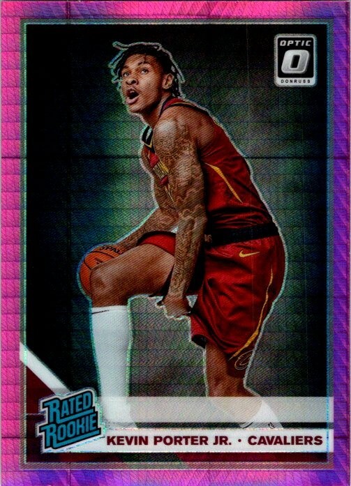 2019-20 Donruss Optic Kevin Porter Jr Pink Hyper Prizm Rated Rookie #179 Rockets