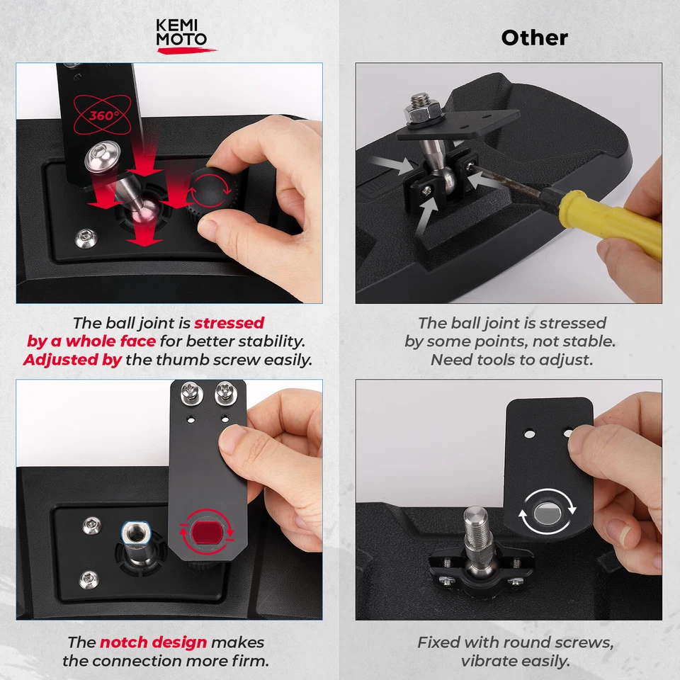 Espejo retrovisor central mejorado para Polaris Ranger 570 S 900 XP 1000 2017-2025 Foto 4 de 4