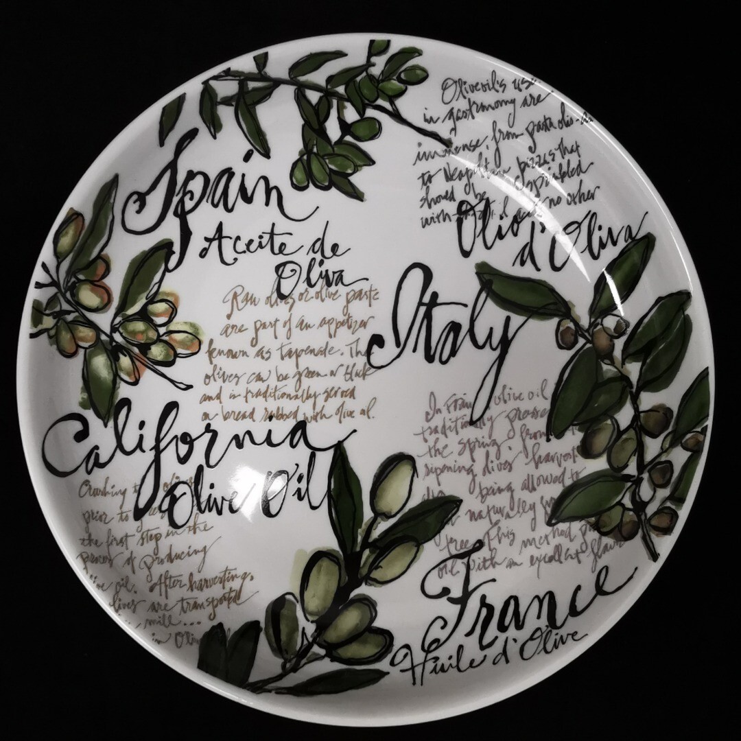 Rosanna Olive Oil Pasta Bowl White Green New Boxed RMF02RP eBay