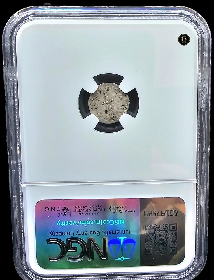 1850 1/4 Real Colombia Silver Coin Bogotá Mint NGC VF Details ¡VERY RARE SCARCE! - Image 2 of 4