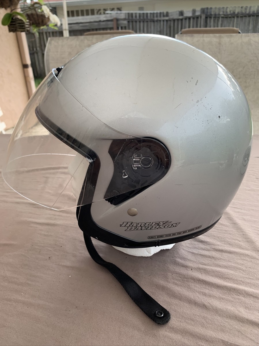 セキュリティ・セーフティ HARLEY DAVIDSON JET HELMET LARGE Harley Davidson Jet II Silver Helmet XL | eBay
