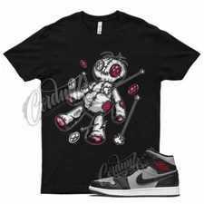 Black VOODOO T Shirt for Air J1 1 Mid Particle Grey White Gym Red Smoke OG