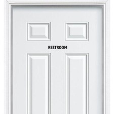Restroom Toilet Entrance Sign Sticker for Bathroom Toilet Washroom WC Door Wall