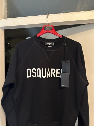 Dsquared2 Men's Classic Logo Raglan Fit Logo Black Sweater £340 Authentic - Picture 4 of 11