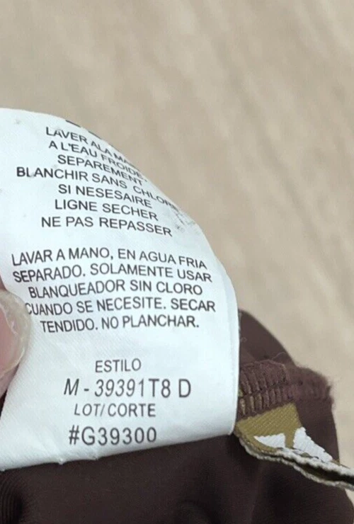 2 Bamboo Halter Tankini Womans DD Geometric Beaded Brown Tie Nylon Spandex - Image 4 of 4