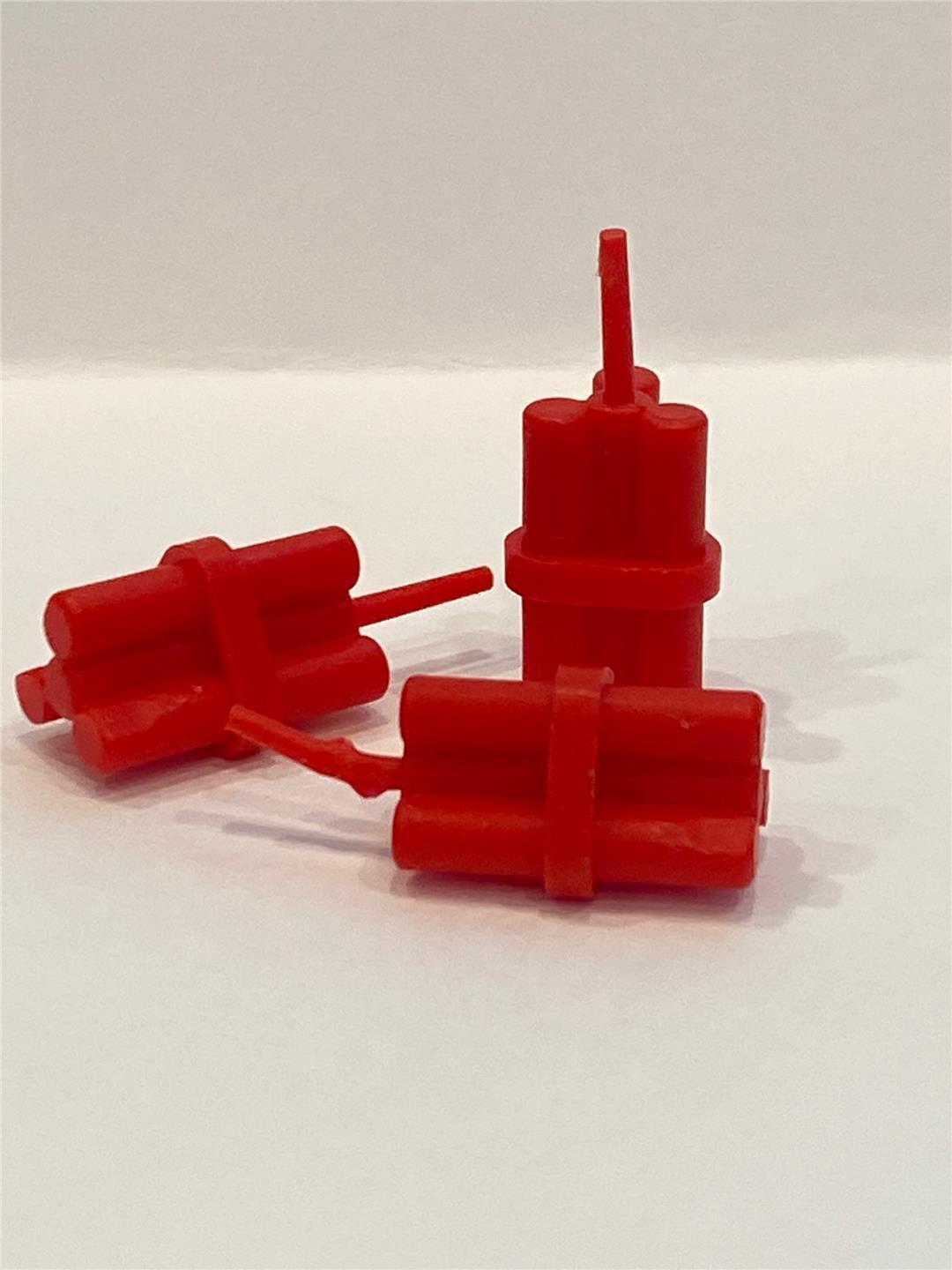 64728 LEGO Parts~(3) Minifig Utensil Weapon Dynamite Sticks Bundle RED