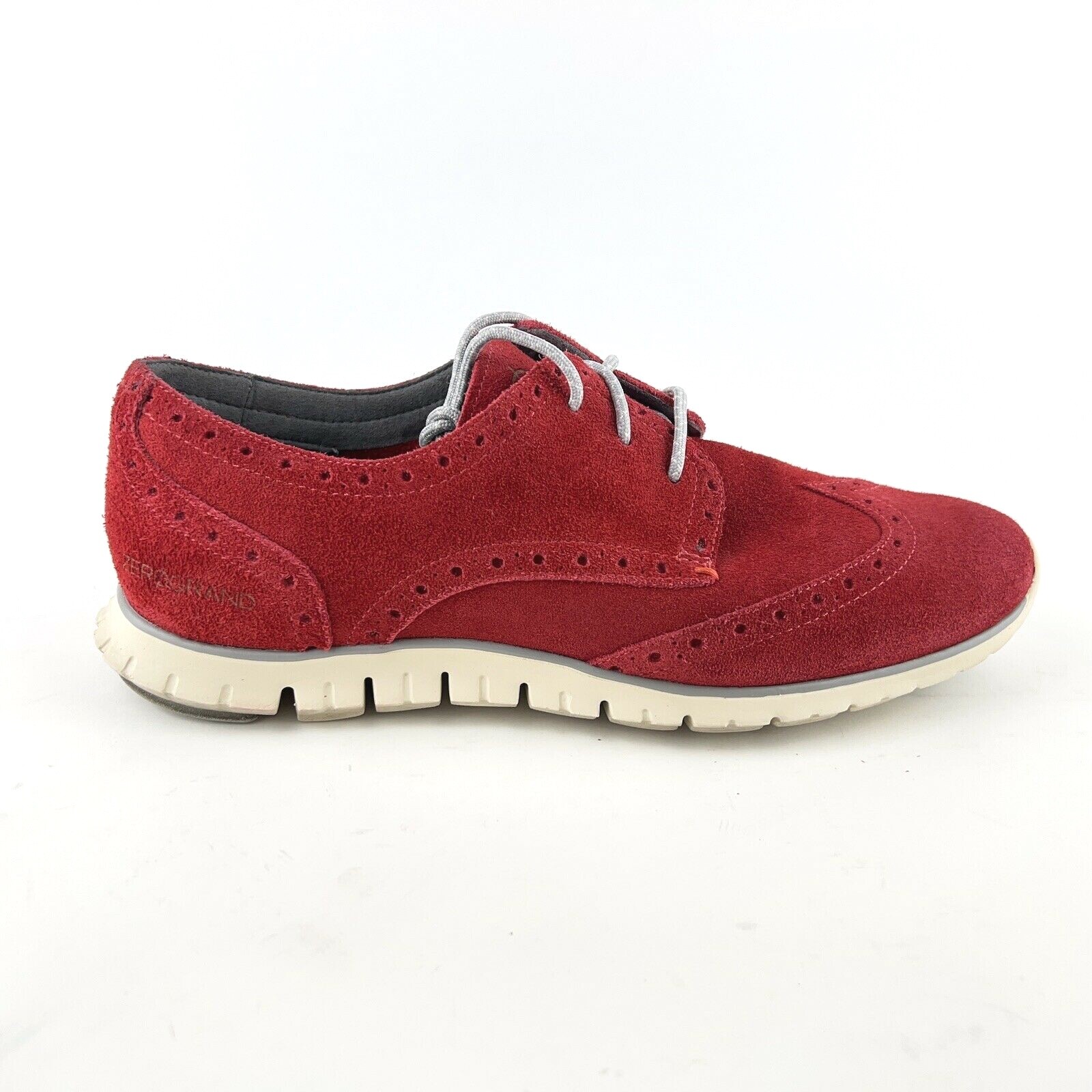 Red Suede Casual Wingtip Shoes 