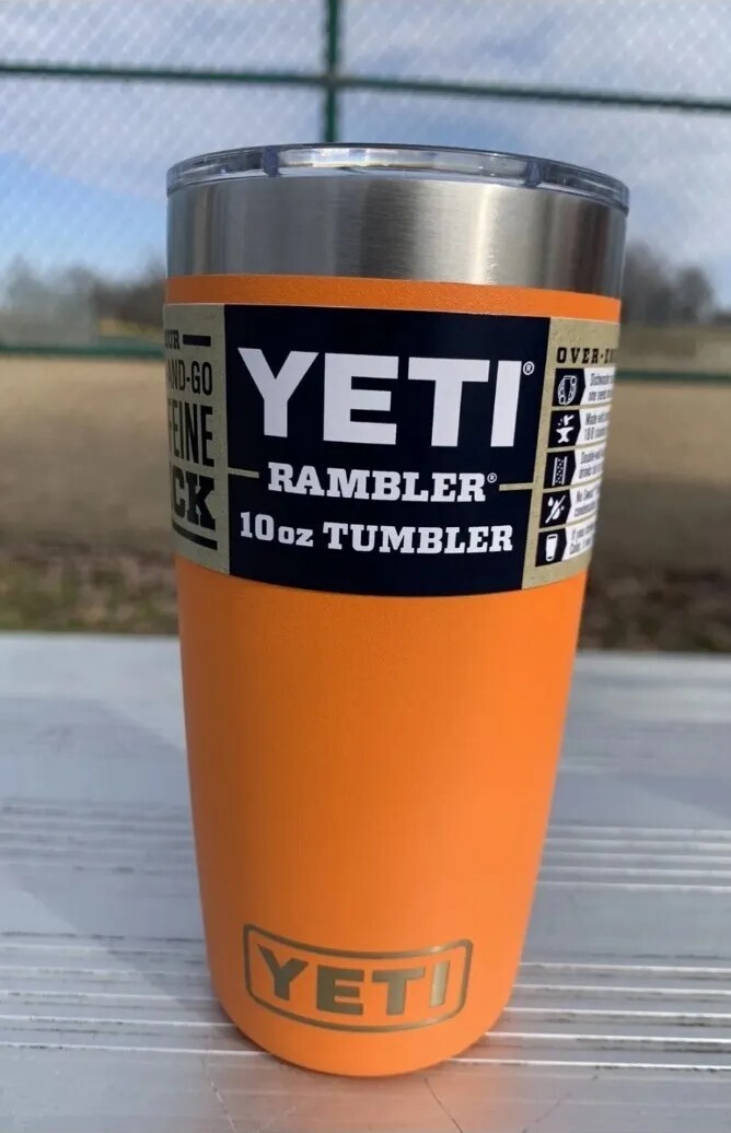 YETI Rambler 10 oz Tumbler*King Crab Orange*Magslider Lid**BRAND