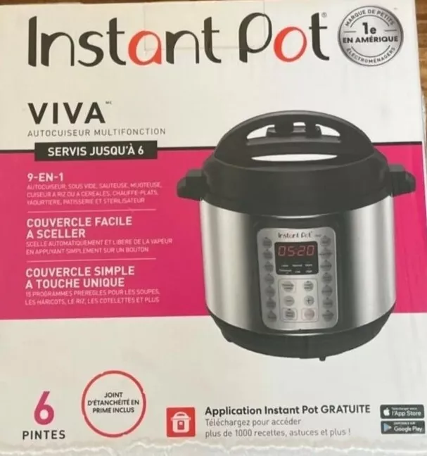 Instant Pot - Viva 6 Quart 9-in-1 Multi-Use Pressure Cooker Easy Seal Lid  853084004934