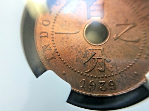 1939 FRENCH INDO CHINA 1 Cent NGC MS 64 Red COIN WITH UNIQUE COLOR TONING 百分之一 - Picture 11 of 12