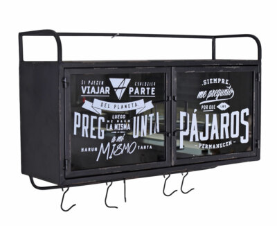 Industrial Metal Wall Wardrobe Shelf & Towel Rack