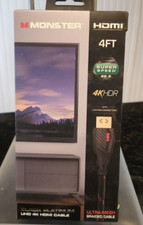 Monster Black Platinum UHD 4K HDMI Cable 12 Feet MHV1-1007-US NEW