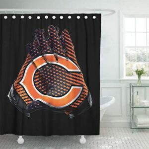 Chicago Bears Printed Bathroom Shower, New Orleans Saints Shower Curtain Bath Accessories