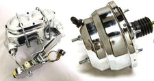 Universal Truck Car Custom 8" Dual Chrome Brake Booster Disc Disc Conversion Kit