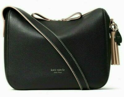 NWT Kate Spade Anyday Shoulder Bag Black Leather PXR00248 $298 Dust Bag FS