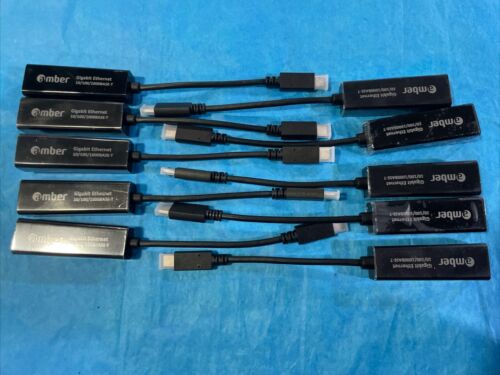 Amber New USB-C to Ethernet Adapter - black ~ Lot Of 10
