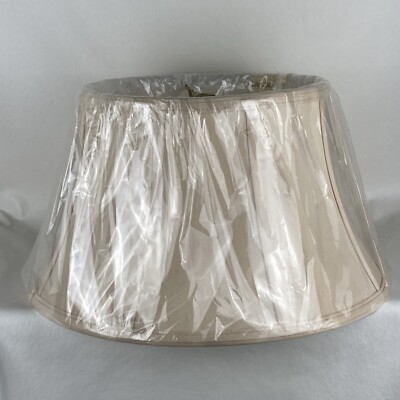 Shallow Bell Lamp Shade Oyster 9''H 10''D Top 15''D Base Spider Fitter