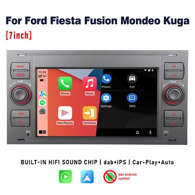 Autoradio BT CarPlay DAB Android Auto Ford Focus Fiesta Transit Fusion FM/AM IPS