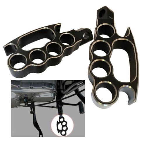 2x Flying Knuckle Foot Pegs Fußrasten für Harley XL Softail V Rod FXDL FXDF - Bild 1 von 5