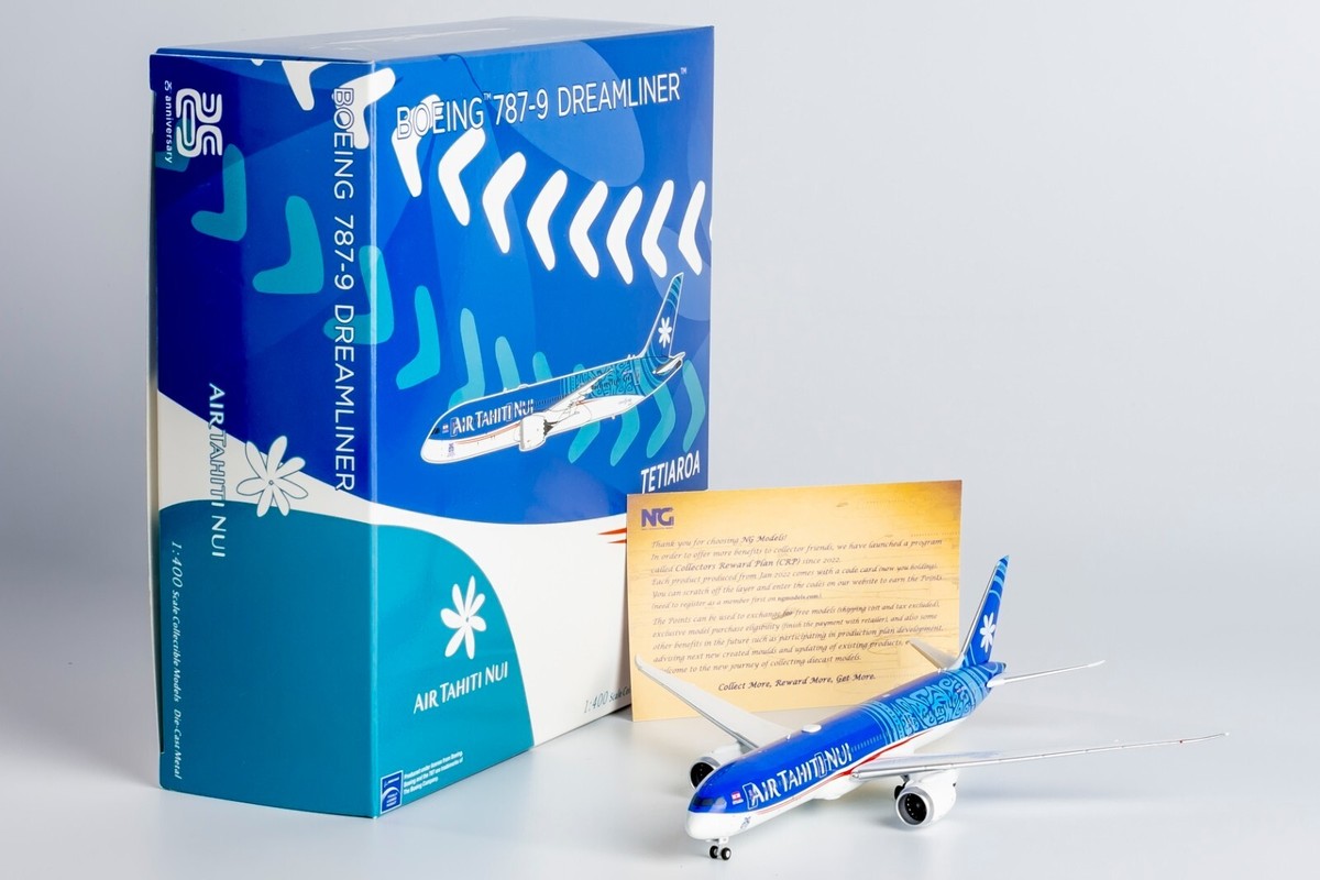 NG Model 1:400 Air Tahiti Nui Boeing B787-9 Diecast Aircraft