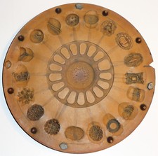 Old 9” Rubber Pewter Casting Mold Lion Owl Various Intricate Brooches Pendants