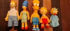 Vintage 1990 The Simpsons Family Vinyl Plush Dolls Set Of 5 Matt Groening