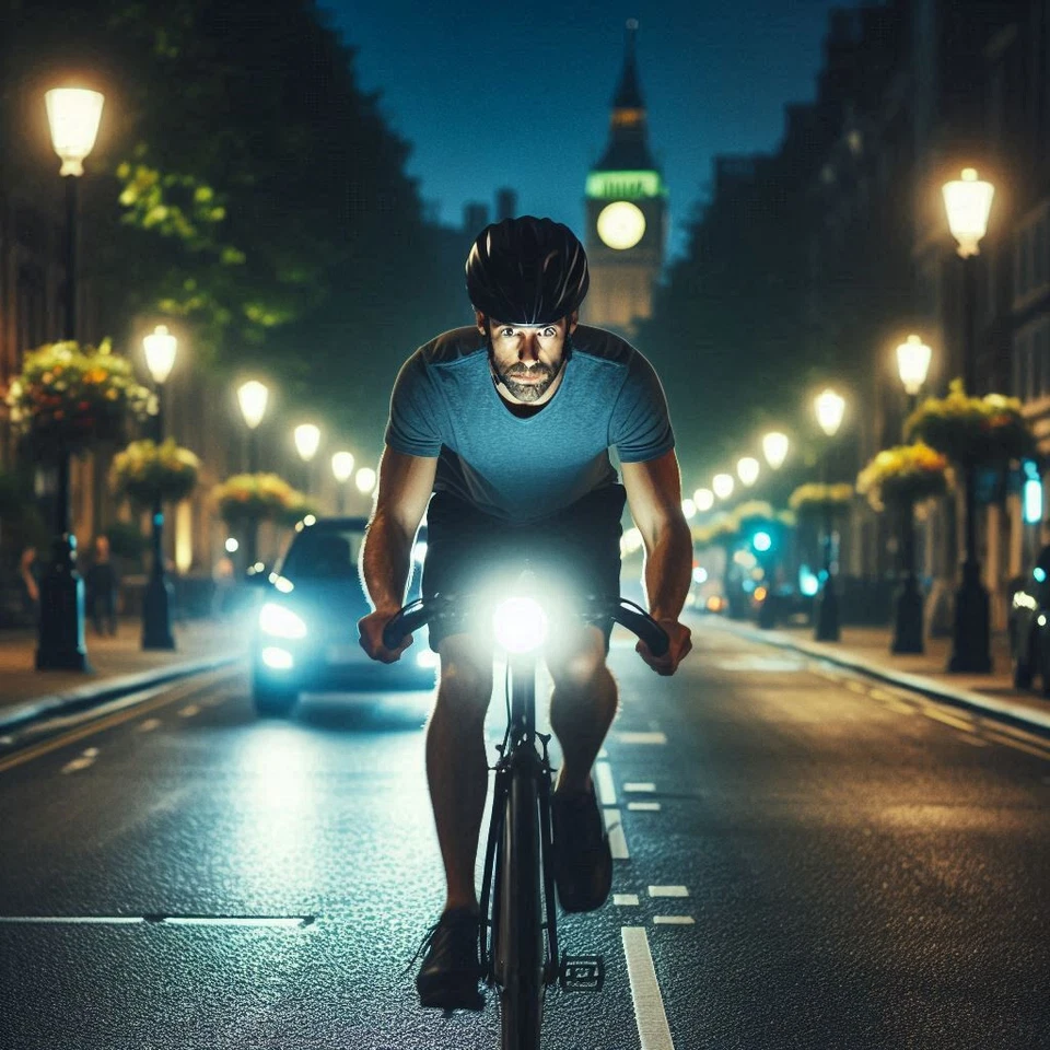 Fahrradlicht Fahrrad Beleuchtung LED StVZO 60 LUX Lampe Scheinwerfer AKKU-216 - Bild 2 von 4