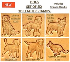 Craftool / Ivan 3 D - DOGS  - Leather Stamp Tools Multi Buy Variations