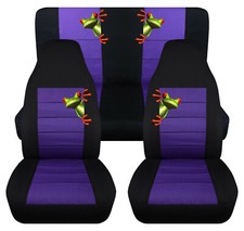Frontrear Car Seat Covers Black-purple Wtree Frog Fits Wrangler Yj Tj Lj