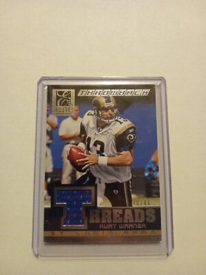 KURT WARNER Patch #79 2014 Panini Elite Football Game-worn /49
