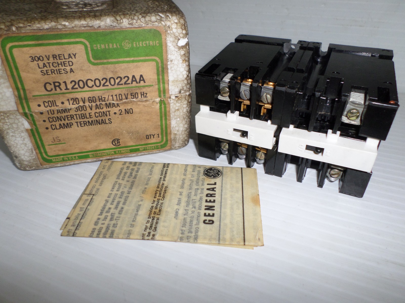 ⭐NEW IN BOX⭐ GENERAL ELECTRIC CR120C02022AA RELAY 120Vac COIL 🔴USA🔵
