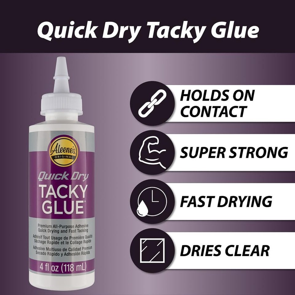 Quick Dry Tacky Glue Dries Clear 4 OZ 3 Pack eBay