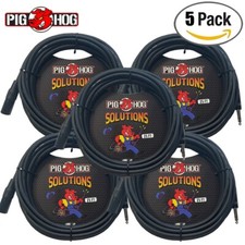 5-PACK Pig Hog 25FT TRS Male to XLR Male Balanced Adapter Cable PX-TMXM25