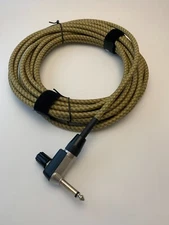 Guitar Instrument Cable with Volume Control,  Rean Jack Plug,  12.5' Tweed