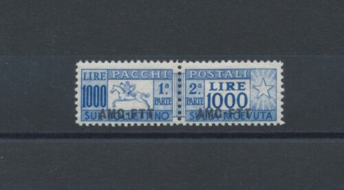 Trieste A 1954 - paquetes postales, caballo - 1000 liras de rueda de marca de agua en el extranjero, #2 - Imagen 1 de 1