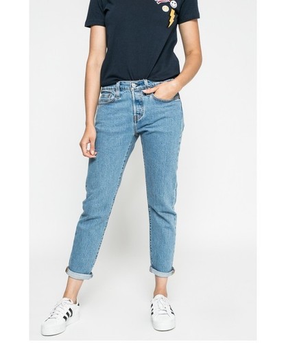 Straight Leg Tapered Stretch Jeans 