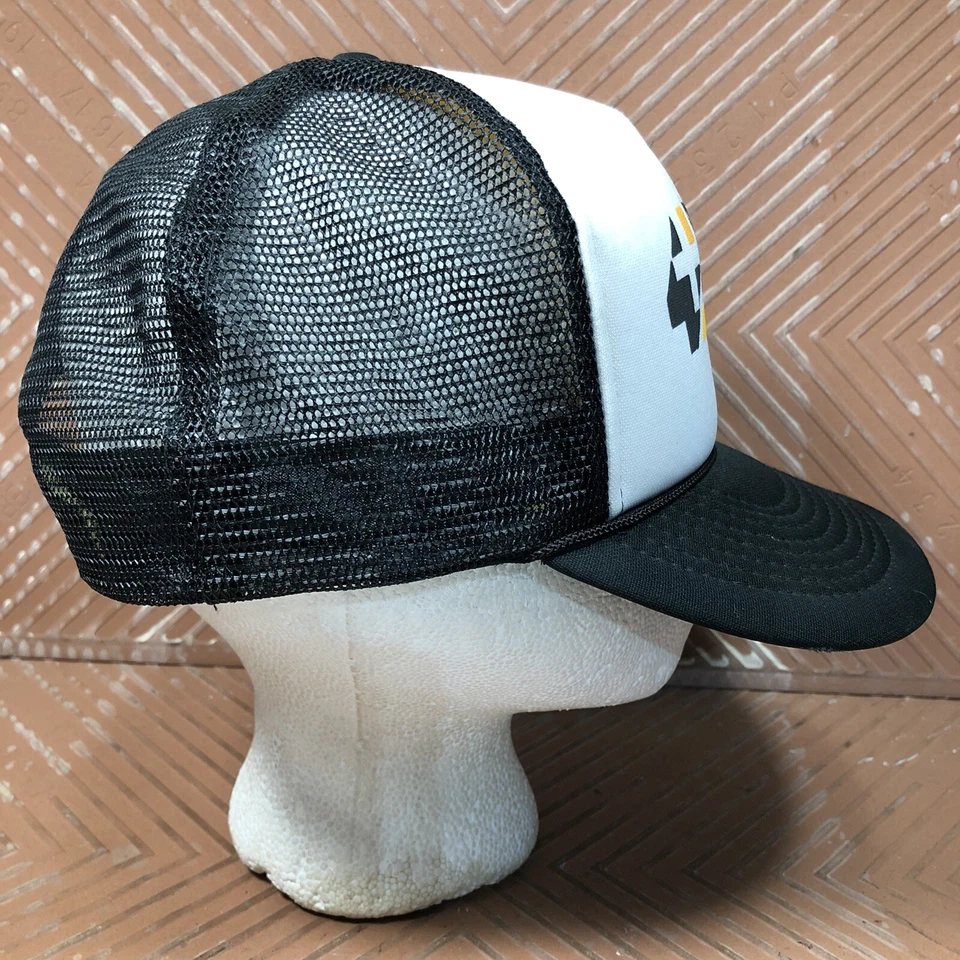 Vintage Parts Plus Trucker Cap Hat Mesh Foam SnapBack Adjustable Black White Foto 4 de 4