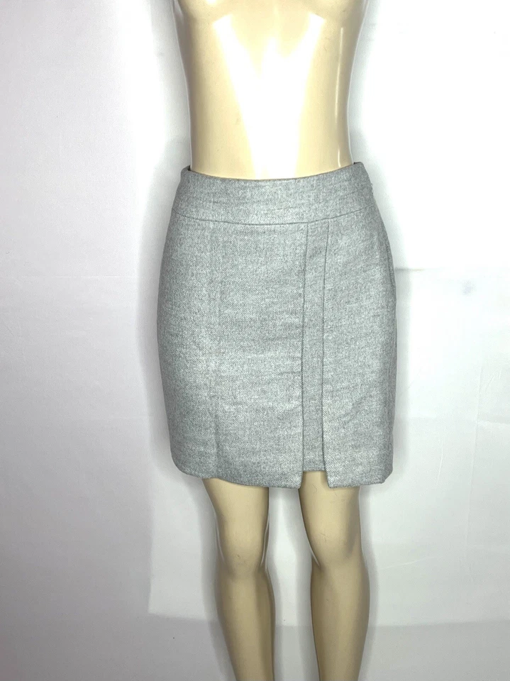 WHITE HOUSE BLACK MARKET GRAY HEATHER VEST & SKIRT SUIT SIZE 10 - Image 2 of 4
