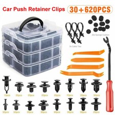 650tlg Auto KFZ Spreiznieten Sortiment Autot&uuml;r Innen Befestigung Clips Kit Set.