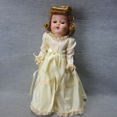 Roberta Bride Vintage Doll Sleep Eyes Wig Hair 14in READ