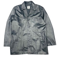 Vintage Conbipel Leather Trench Coat Made In Italy - Xl