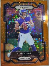 Jaren Hall RC 2023 Panini Prizm Orange Disco Rookie Card #367 Minnesota Vikings