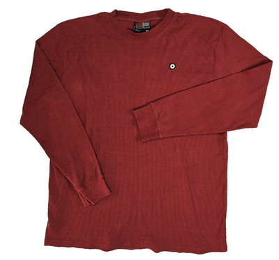 Vintage Southpole thermal Shirt Men's Size XL Red Waffle Knit Long